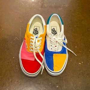 Patchwork Vans Women’s size 8